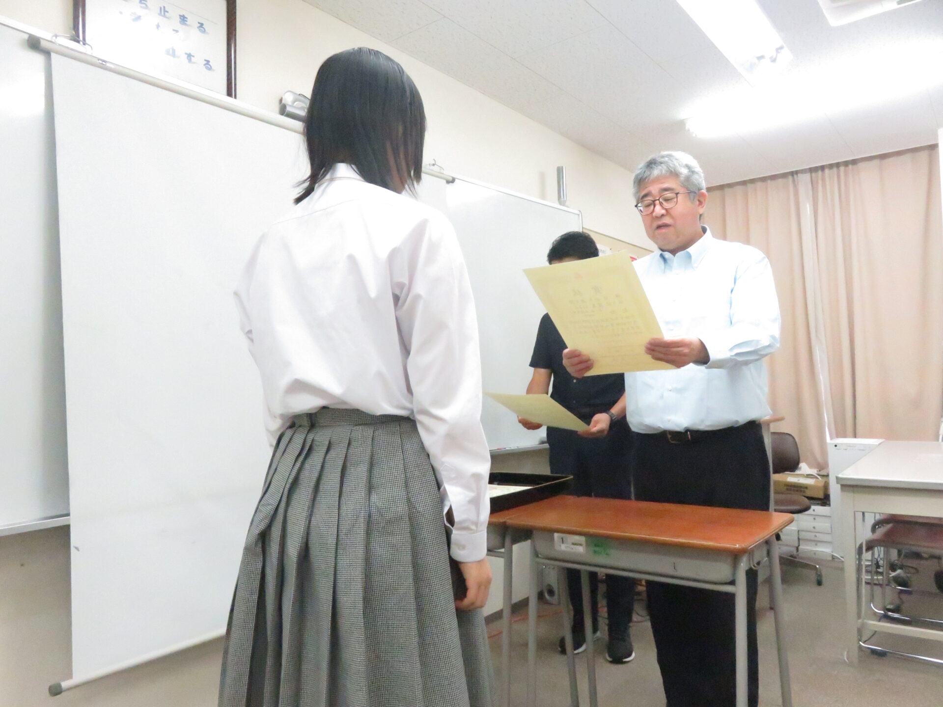【通学コース】 前期終業式を行いました。