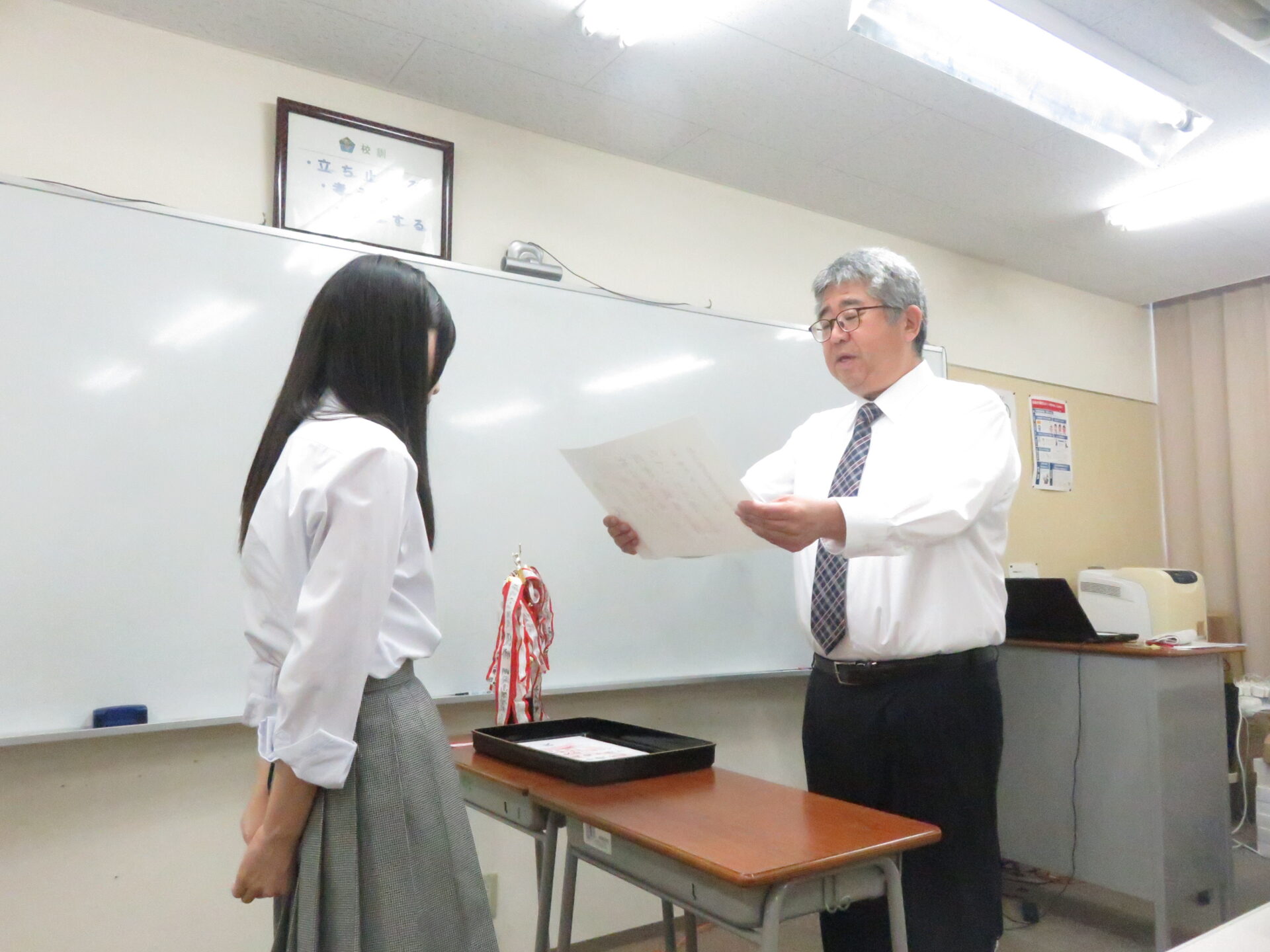 【通学コース】後期始業式を行いました。