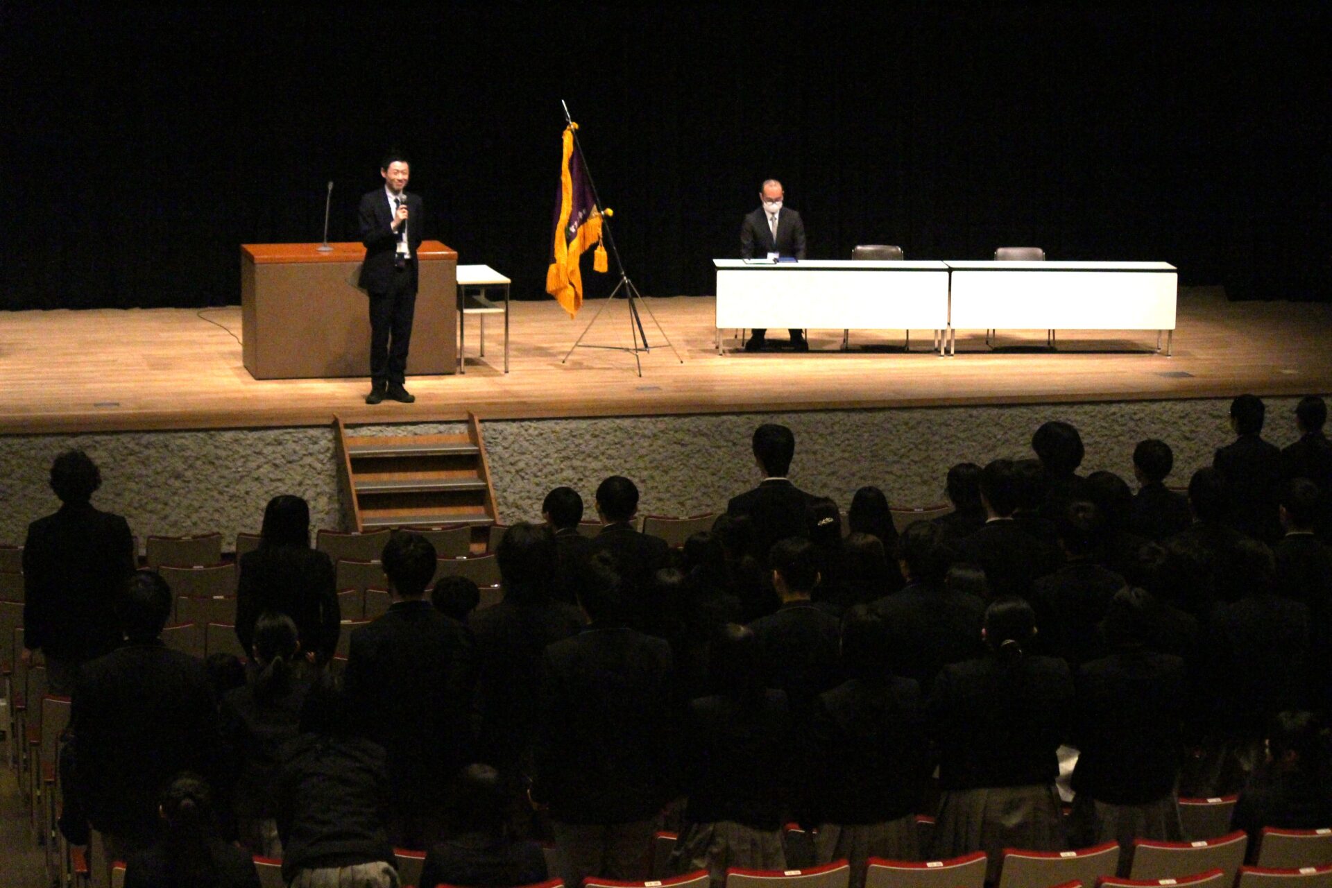 同窓会入会式＆総会・卒業式予行練習・各種表彰を行いました！